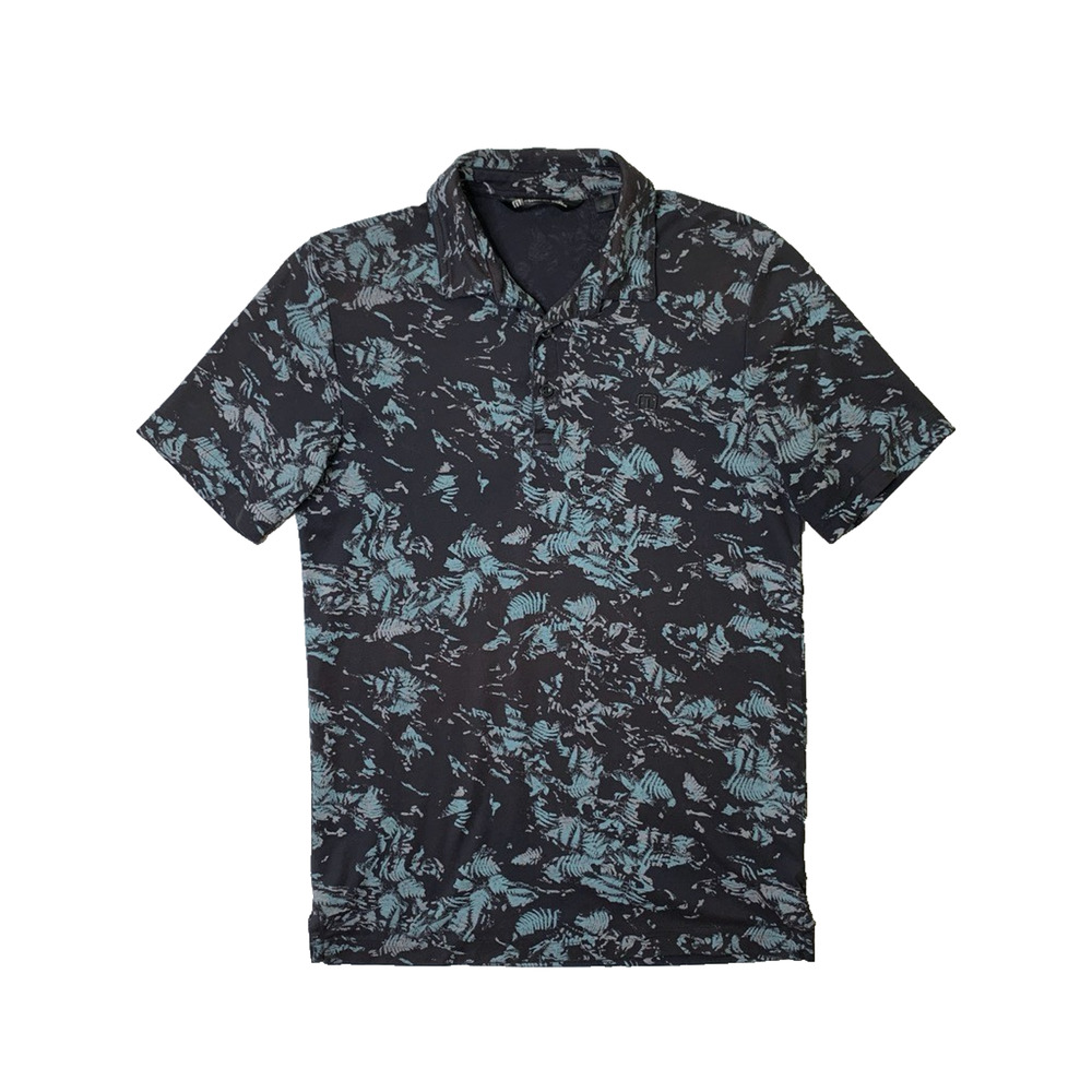 Travis Mathew Polo Shirt Men S Small Alley Oop Golf Abstract Allover Camo Golf
